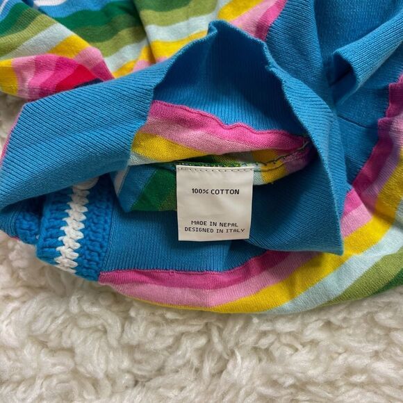 Happy Sheep Rainbow Cardigan w/ Crochet Collar - Picture 6 of 6